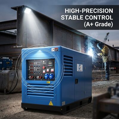 Soldador Mig Tig DC Silencioso 500A 400Amp com Gerador Integrado a Diesel e Máquina de Solda