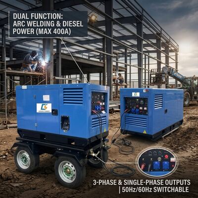 Denyo similar 400A 600A 480Amps Arco MMA MIG DC Soldador Diesel Auto-Starter Gerador de Soldadura