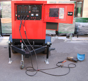 Máquina de soldadura do Mig da vara do arco de Miller 30kw 500Amp das ligações do reboque 30m das rodas com motor diesel