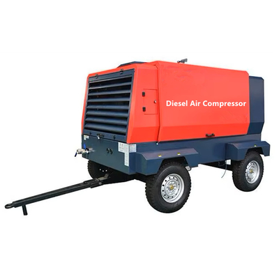 Compressor de ar a parafuso de motor diesel 8 Bar 120 cfm 185 cfm 400 cfm para mineração industrial