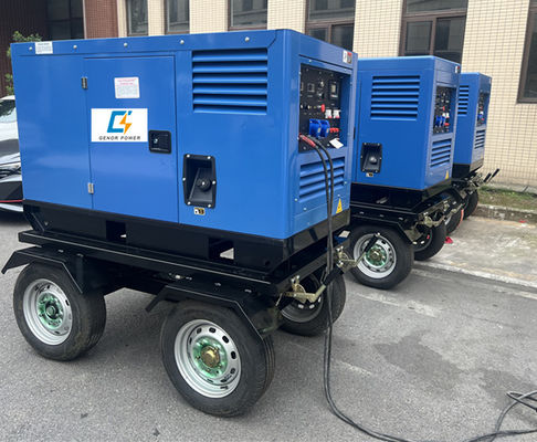 Rodas de chassi móvel 450A máquina de soldagem Mig DC 500Amps gerador de soldagem diesel com alimentador de fio