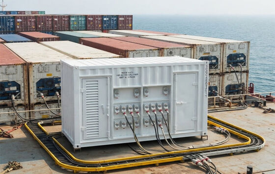 Grupo Gerador Diesel de Serviço Pesado para Navios, Tomadas para Plugues Reefer de 460V, Gerador Thermo King para Logística de Cadeia Fria em Contêineres Refrigerados